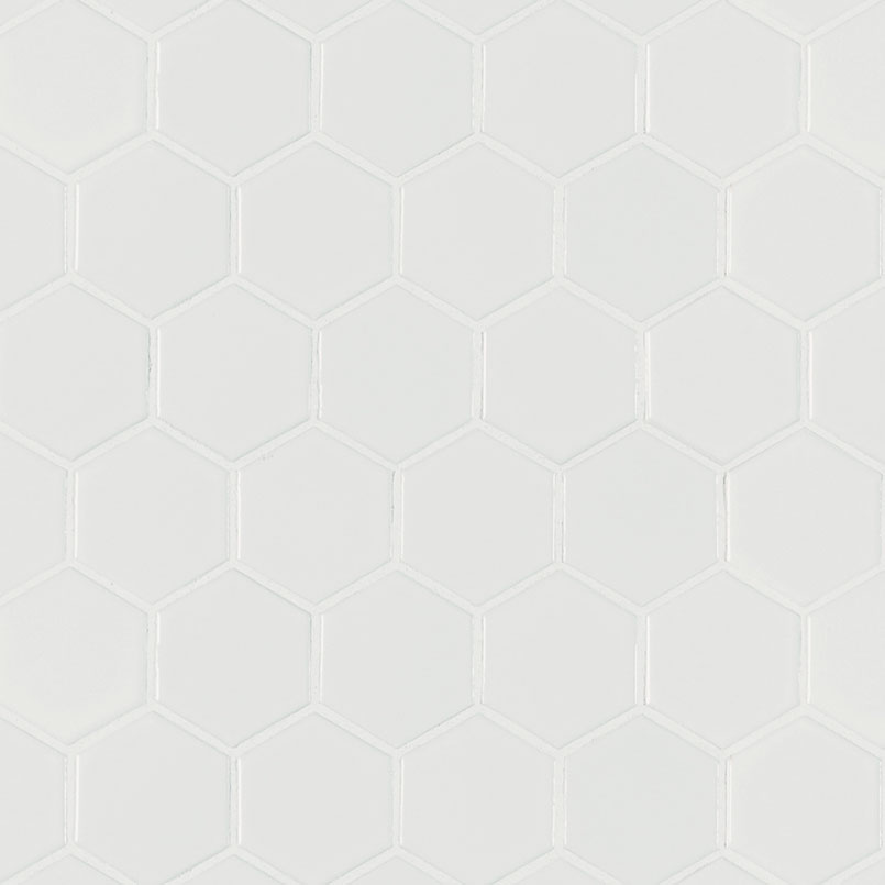 white-matte-2×2-hexagon-mosaic